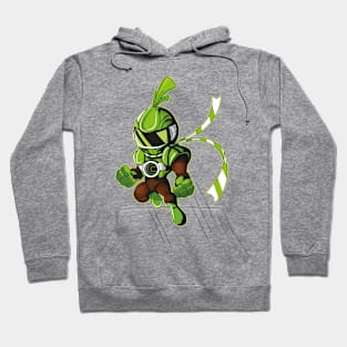 Coconut Superhero Cartoon in Action Hoodie